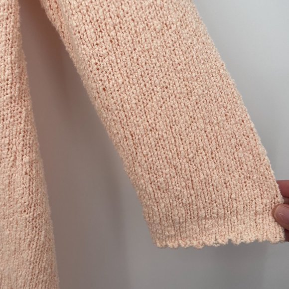 J. Jill Open Knit Sweater Size XL X-Large Cotton Nylon Peach Pink Womens - Picture 4 of 5